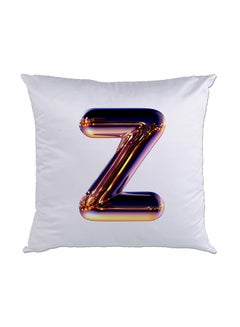 Buy Night Chrome Letter Z Printed Cushion polyester Multicolour 40 x 40cm in UAE