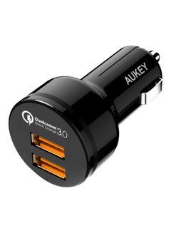 Buy CC-T8 Qualcomm Quick Charge 3.0 Dual-Port Car Charger With MicroUSB Cable in UAE