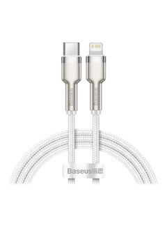Buy USB C to Lightning Fast Charging Data Transfer Cable PD 20W Cafule Series Power Delivery for iPhone 14/14 Pro/13 Pro/13 Pro Max/13/13 mini, iPad 9, 12 mini/12/12 Pro, 1M White in UAE