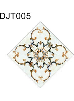 Buy 10-Piece Self-Adhesive PVC Waterproof Floor Tile Multicolour in Saudi Arabia