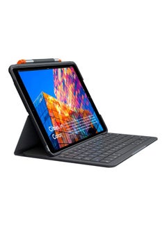 Buy Keyboard Case For Apple iPad Air (3rd Generation) 10.5", Slim Folio with Integrated Wireless Keyboard graphite in Egypt