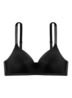 Buy Striped Detail Seamless Bralette Black in Saudi Arabia