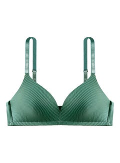 Buy Striped Detail Seamless Bralette Green in UAE