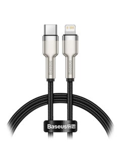 Buy USB C to Lightning-Fast Charging Data Transfer Cable Type-C PD 20W Cafule Series Fast Power Deliver Charge For Apple iPhone 13 Pro/13 Pro Max/13/13 Mini, iPad 9, 12 Mini/12/12 Pro (25cm) Black/Silver in UAE
