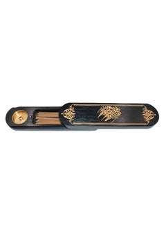 Buy 20 Sticks of Cambodian Oud Incense With Burner Black 90grams in UAE