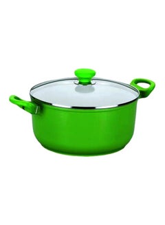 Buy Aluminium Casserole Green/Silver in UAE