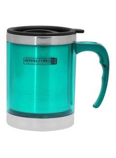 Buy Stainless Steel Travel Mug Green/Black 8.6x11.8x11.8cm in UAE