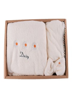 Buy 3-Piece Bath Towel Set White 37x26x7cm in Saudi Arabia