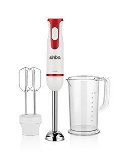 Buy Dual Speed Hand Blender With Beaker 0.8L 300W 0.8 L 300 W SHB 3112 White/Red in Saudi Arabia