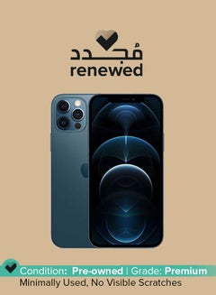 اشتري Renewed - iPhone 12 Pro With Facetime 256GB Pacific Blue 5G - International Version في السعودية