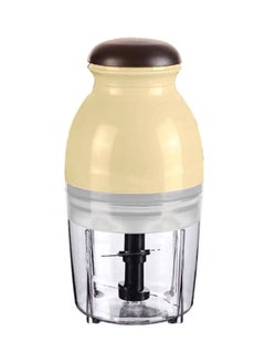 اشتري Multipurpose Food Processor 200 ml 200 W Quatrecutter-yellow Beige/Clear في الامارات