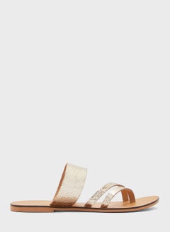 dorothy perkins gold flat sandals