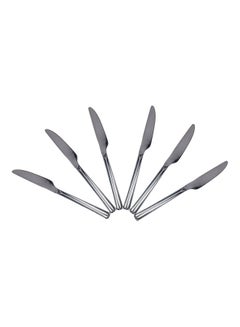 Buy 6-Piece Table Knife Silver in UAE