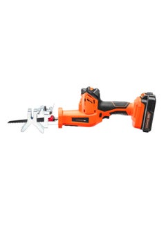 Buy 3-Piece Cordless Sabre Saw Kit With Case Orange/Black/Silver 11x41x22cm in Saudi Arabia