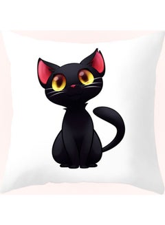 اشتري غطاء وسادة ديكور بطبعة قطة سوداء وتصميم عصري متعدد الألوان في الامارات