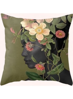 Buy Fancy Spring Girl Design Cushion Cover Multicolour in Saudi Arabia