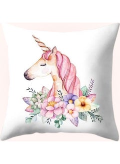 Buy Unique Horse Design Cushion Cover Multicolour 45x45cm in UAE