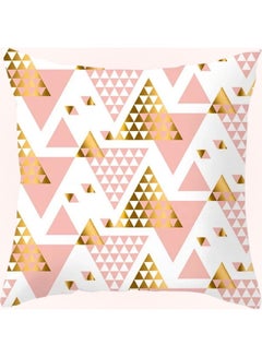 Buy Geometric Triangle Design Cushion Cover Multicolour 45x45cm in UAE