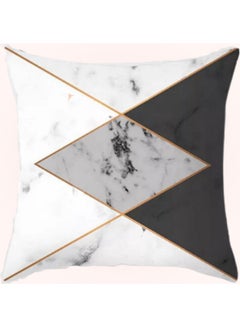 Buy Marble Pattern Decorative Cushion Cover Multicolour in UAE