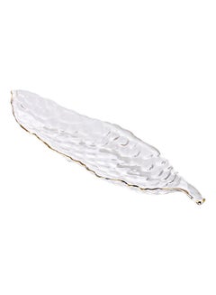 Buy Pea Phnom Penh Glass Plate Clear 39x11.5x4.5cm in UAE