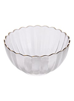 Buy Nordic Modern Design Phnom Penh Glass Bowl Clear 11.6x11.6x6.5cm in UAE