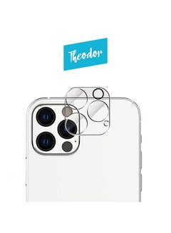 Buy Tempered Glass Camera Lens Protector For iPhone 12 Pro Clear in UAE