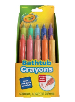 اشتري 10-Piece Bathtub Crayon Set Multicolour في الامارات