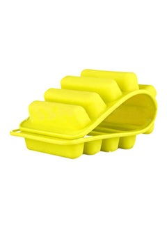 Buy Silicone Ice Cube Tray Yellow 20.5x12x2.5cm in Egypt