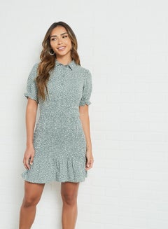 Buy Ruffled Hem Dress Laurel Wreath in Saudi Arabia