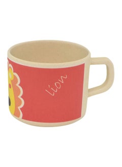 Buy Cartoon Lion Kids Mug Made Of Bamboo Fiber Multicolour in UAE