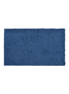 Buy Bath Mat - Shaggy -  Bathroom Mat Soft And Cushion 2 Piece - Dark Blue 50X80 cm in UAE