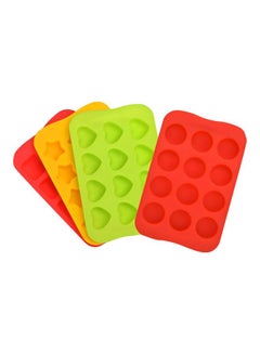Buy 4-Piece Hoomall Ice Molds Multicolour 16x10.5cm in UAE