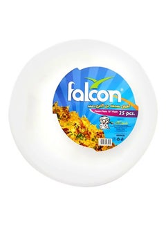 Buy Falcon Foam Plate White 10inch in UAE