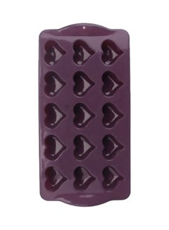 Buy Silicone Heart Chocolate Mould Purple 27x5x27cm in UAE