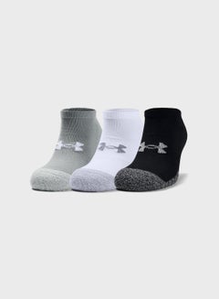 Buy 3 Pair Of Heat Gear Socks Grey/White/Black in UAE