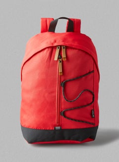 Buy Casual Polyester Laptop Backpack With Trolley Belt Red/Black in Saudi Arabia