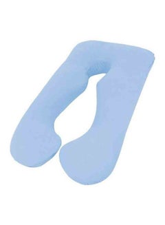 Buy U-Shaped Pregnancy Pillow Cotton Blue 45x45cm in UAE