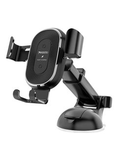 Buy Wireless Mobile Phone Holder and Charger 10W Black in UAE