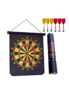 Buy Two Sided Magnetic Dart Board With 6 Safety Darts 17inch in Saudi Arabia
