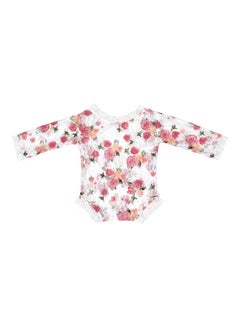 Buy Flower Printed Lace Romper in Saudi Arabia