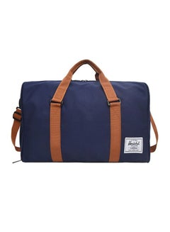 Buy Zipper Closure Duffel Bag 48x30x24 Centimeter Blue/Brown in Saudi Arabia