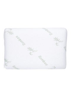 Buy Relax Memory Foam Pillow Viscose White/Green 40x60centimeter in Saudi Arabia