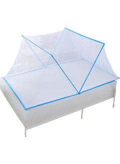 Buy Portable Folding Mosquito Net polyester Blue/White 190x160x80cm in Egypt