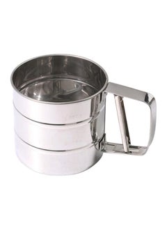 Buy Baking Flour Sifter Stainless Steel Sieve Silver 10.5x10.5x9.5cm in UAE