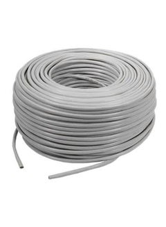Buy CAT6 305 Meter LAN Ethernet Copper Coated Clad Aluminum Cable Grey in UAE