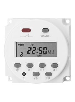 Buy CN101A 220V Weekly Programmable Digital Timer Switch White in UAE