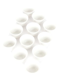 Buy 12-Piece Coffee Cups Set White 24 x 20 x 5cm in Saudi Arabia