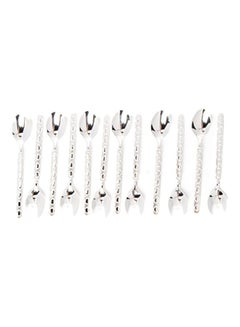 Buy Set Of 12 Tea Spoons Silver in Saudi Arabia