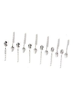 Buy Set Of 12 Tea Spoons Silver in Saudi Arabia