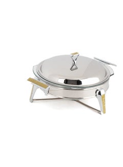 Buy Stainless Steel Serving Tray with Lid Silver 52 x 32 x 15cm in Saudi Arabia